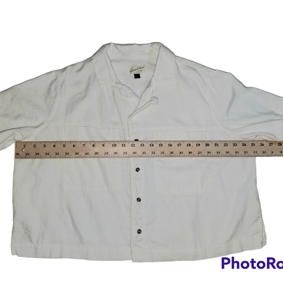NWOT Universal Thread Button Down Shirt White Cotton Linen XXL - Picture 5 of 5